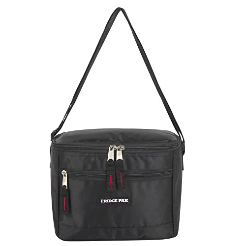 6 Can Cooler Bags Insulated Soft Cooler Lunch Bag for Men, Waterproof Leak Proof Cooler Bags Insulated - color: Black on Black