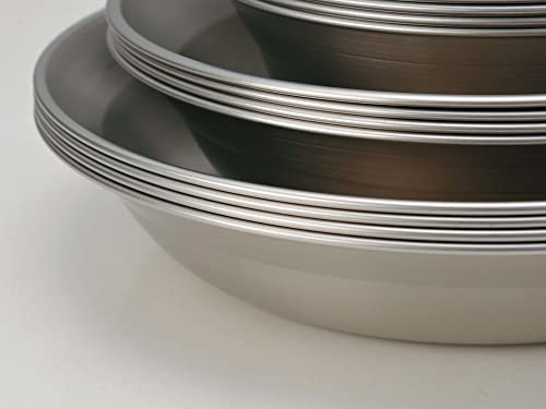 Snow Peak Tableware Set Single - Lightweight, Rust Resistant, and Durable - At Home or Group Camping - size: 4 Pieces (1 Person Set), style: Individual Set
