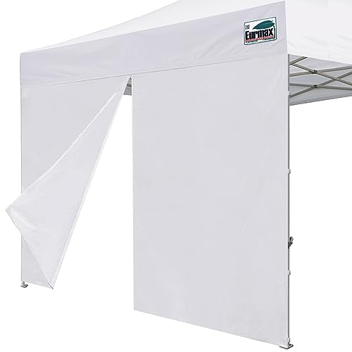 Eurmax USA Instant Canopy SunWall Canopy Middle Zipper Wall for Easy Entry and Exit Sidewall for Pop Up Canopy Tent,1 Pack Sidewall Only (10Ft×6.6Ft,White) - color: White, size: 10x6.6ft