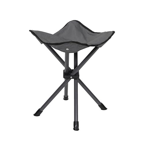 Stansport Apex Fold-Up Stool (G-140) - Black/Grey, Portable and Lightweight Stool for Camping, Fishing, Hiking, Backpacking and More - 300 lbs weight capacity