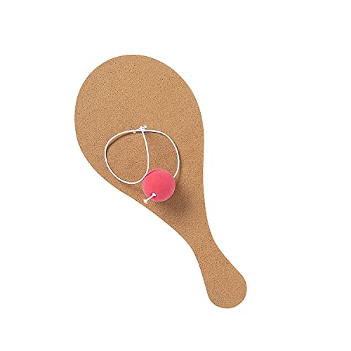 Fun Express Colorful Smile Face Paddleball Games - 12 Pieces