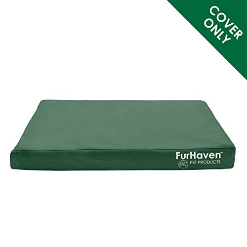 Furhaven Replacement Dog Bed Cover Water-Resistant Indoor/Outdoor Logo Print Oxford Polycanvas Mattress, Washable - Forest, Jumbo (X-Large) - color: Forest, size: Jumbo (X-Large) (Pack of 1)