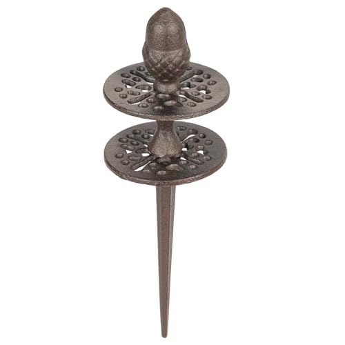 Sungmor Vintage Cast Iron Acorn Garden Hose Guide - Heavy Duty Hose Guide Stake for Lawns & Yard,Decoration Stake,Outdoor Water Pipe Decor - color: Acorn
