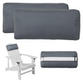 Headrest Pillow for Patio Chaise Lounge Chair, Outdoor Chaise Pillows with Adjustable Elastic Stripe Head Resting Pillows for Recliner Office Chair, Dark-Gray 2 Pack - color: Dark-gray