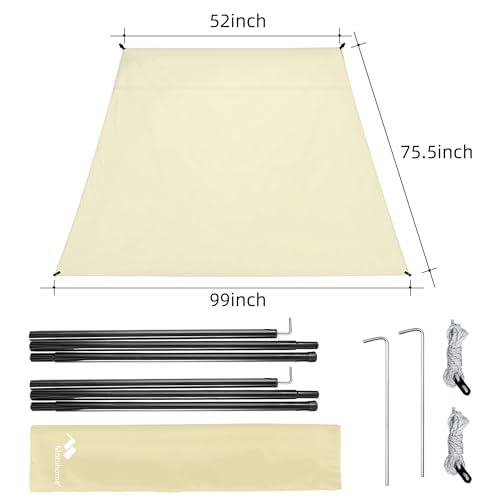 Pop Up Canopy Sun Shelters Shade Tent Pop Up 8.2' X 8.2' - Instant Portable Sports Cabana Umbrella, Easy Set-up and Take Down, with Sun Protection and One Shade Wall Included (Beige) - color: Beige