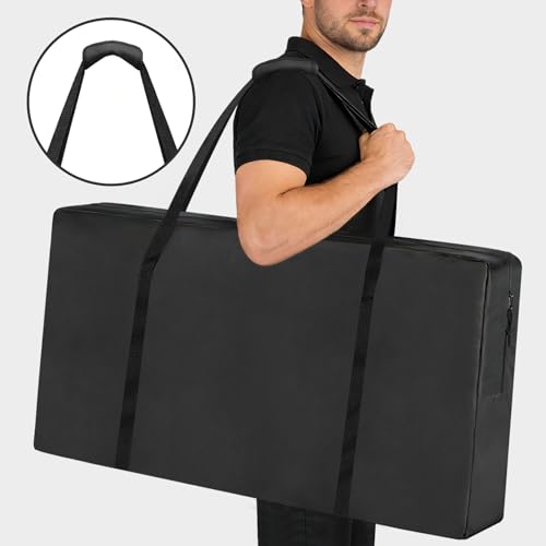 ALSLEA Cornhole Board Carry Bag - Heavy-Duty 600D Oxford Storage Case Fits 4'x2' Regulation Boards | Tailgate, Beach, Backyard Game Transport & Organizer Black - color: Black-1 Pockets