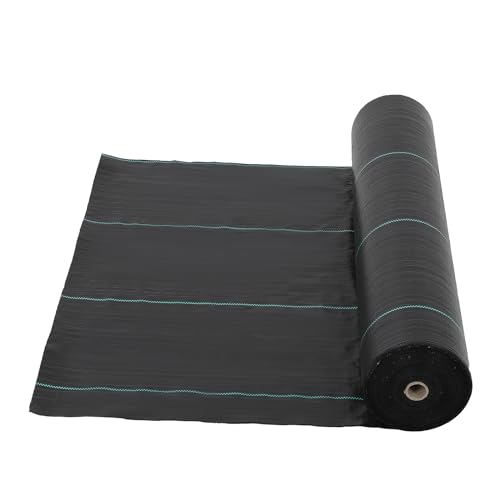 Broadfashion 6ft X 300ft Weed Barrier Landscape Fabric Heavy Duty, Premium 3.2oz Ground Cover Weed Block Gardening Mat, Easy Setup & Superior Weed Control, Perfect for Erosion Control, Weed Barrier - size: 6ft X 300ft & 3.2 oz