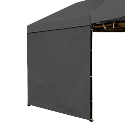 MQoutdoor Ultralight Sidewalls for 10x10 Canopy Tent Silver Coated Side Walls with Tie Rope 1 Piece, Black - color: Black