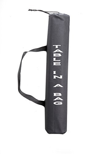 A2716 Low Aluminum Portable Table with Carrying Bag, Brown - color: Brown