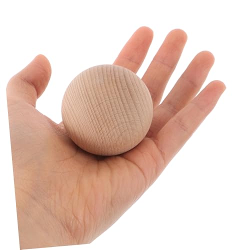 SUPVOX 3Pcs Beech Wood Golf Ball Set for Outdoor Games Multi-Functional Balls for Croquet Bocce and Backyard Activities Family Fun