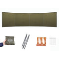 Onewind Camping Windbreak, Versatile Wind Blocker Light Water Proof Silnylon Camping Windscreen, Outdoor Windshield for Winter Hiking Beach Backpacking and Picnic, 19.7"*55",Poles Included - style: Poles Included