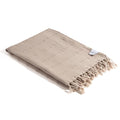 InfuseZen Stonewashed Turkish Bath & Beach Towel –100% Organic Turkish Cotton - Soft, Lightweight, Absorbent - Quick Dry, Sand Free - Swim, Pool, Shower, Travel - Peshtemal, Hammam Spa Towel - Beige - color: Beige