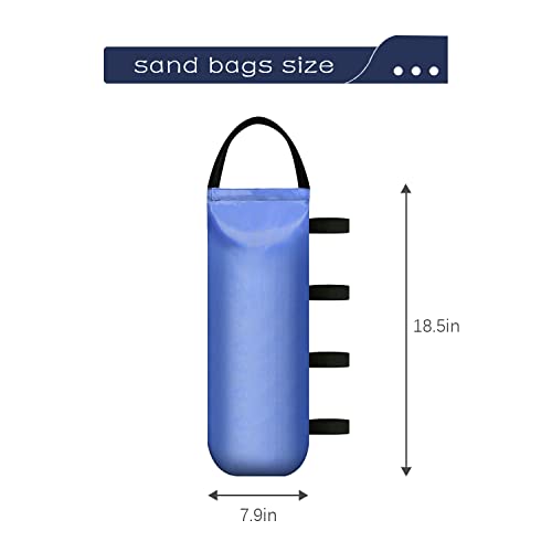 IALNAI 112 LBS Heavy Sand Bags for Canopy Outdoor Advertising Tent Sunshade Fixed Windproof Pop up Canopy Tent (Without Sand) 4-Pack - color: BLUE