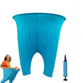 Granny Pants Yard Game Set Giant Outdoor Party Activity for Kids and Adults, Big Pants Ball Catching Set with 4 Balloons and Pump, Funny Lawn Activity, Ring Toss Games (Blue) - color: Blue