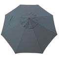 9ft Market Patio Umbrella Canopy - 8 Ribs Canopy Replacement - UV Protective UPF 50+ and Fade Resistant Patio Canopy - Wind Vent Replacement Canopy Cover (Canopy Only) (Purple) - color: Grey