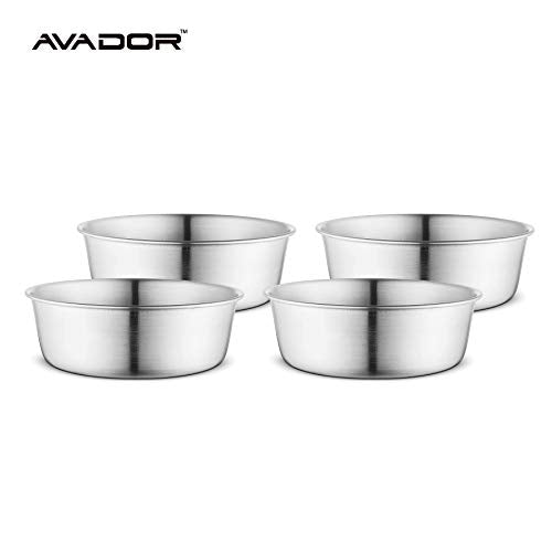 Avador® 18/8 Stainless Steel Products for Dining | Camping | Outdoor BPA Free Dishwasher Safe (Set of 4 Bowl) - color: Set of 4 Bowl