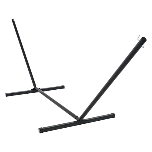 Lazy Daze Hammocks Portable 2 Person Heavy Duty Steel 12 FT Hammock Stand with Hooks and Chains for Outside, Patio, Backyard, 450 Pounds Capacity, Black - color: Black, size: 12 FT