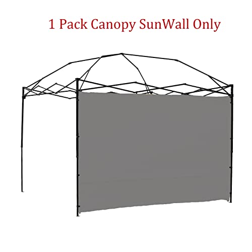 Senmortar Canopy SunWall, 10x10ft Pop Up Canopy Sidewall, Grey - color: Gray