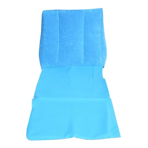 Inflatable Couch, Flocked Backrest Sun Bath, Foldable Blow Up Sofa Mat, Portable Air Lounger Function, Quick Inflate Relax Chair Design, Inflatable Beach Mat for Camping Travel Pool Water Summer Rest