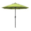 California Umbrella 9' Rd Sunbrella Aluminum Patio Umbrella, Crank Lift, Auto Tilt, Bronze Pole,Parrot Fabric - color: Parrot
