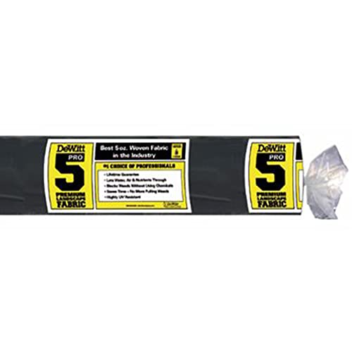 DeWitt Pro-5 Weed Barrier Fabric, 5 oz, 3 x 250 Feet – Heavy-Duty Woven Landscaping Ground Cover Mat for Greenhouse Floors, Garden Rows, Raised Beds, Grass and Yard and Outdoor Landscape Protection - size: 1 Pack, style: 3' x 250'
