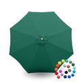 Formosa Covers - 9ft Market Patio Umbrella Replacement Canopy - 8 Ribs Top Canvas - 600D UV Protective and Water Resistant Umbrella Fabric - Premium Quality Replacement Canopy Cover ONLY (Hunter Green) - color: Hunter Green