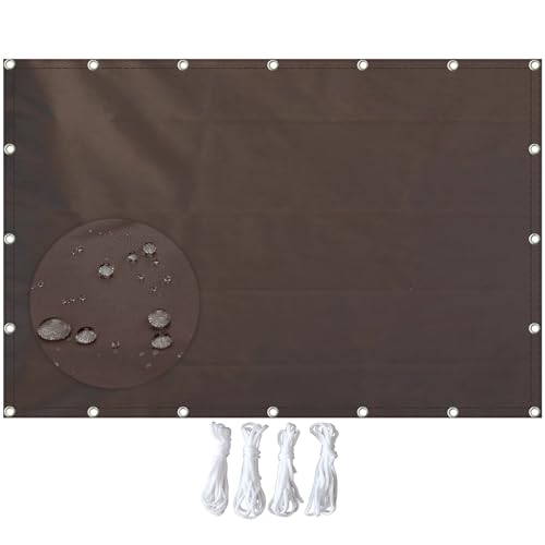 Waterproof Sun Shade Sail Shade Canopy 9'9"x9'9" UV Block Camping Tarp Cloth Outdoor Patio Cover for Outdoor Patio Garden Backyard Deck Awning Yard Pergola - color: Coffee-Waterproof, size: 9'9"x9'9"