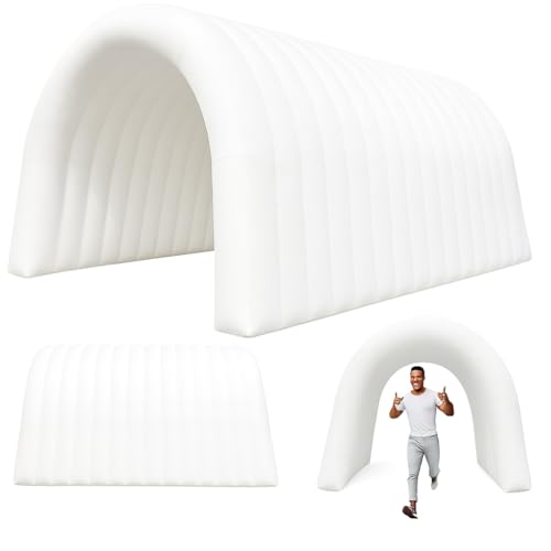 23x10x10FT Quick Setup Inflatable Tunnel Arch - for Sports Games, Trade Shows & Promotions (Blower Included) - color: White, size: 16.5FT