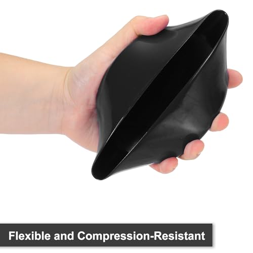 uxcell 140mm (5 1/2") ID Rubber End Caps, Round Vinyl Plug Insert Plastic End Caps for Tubing, Fence, Pipe Post, Furniture, Railing, Black, 80mm Height - color: Black, size: 140mm(5 1/2") x 80mm H