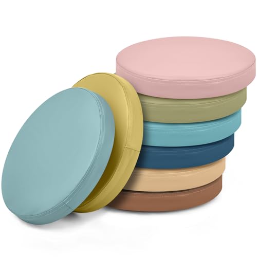 Juexica 8 Pcs Extra Thick Flexible Seating Floor Cushion Assorted Colored Floor Pillow Classroom Seat Cushion Soft Classroom Seating for Kid Learning(Advanced Color,13.8 x 13.8 x 2 Inch,Round) - color: Advanced Boho