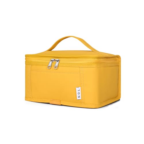 NOL Natural Organic Lifestyle Small Lunch Bag Mini Lunch Box Insulated Lunch Bag for Men/Women Leakproof Cooler Tote Bag Lightweight Nylon Waterproof Lunch Box For Work, Earth-yellow - color: Earth-yellow, size: Medium(5 Liters)