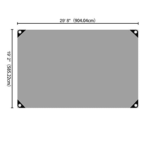 Yescom 20x30FT 14-Mil Plastic Tarp Waterproof Heavy Duty Tarpaulin with Eyelets Reversible Tear Resistant Shade Canopy Farm Green House Pool Cover - color: 14mil-1pc-silver, size: 20X30 Ft
