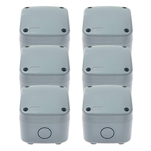 Waterproof Junction Box,Nineleaf PVC/ABS Outdoor Junction Box Electrical,3 1/4 inch x 2 3/4 inch x 2 1/4 inch (86x74x62mm),Exterior Device Box,Universal Electrical Project Enclosure Box,Grey,6PK - color: 6PK, size: 86x74x62mm