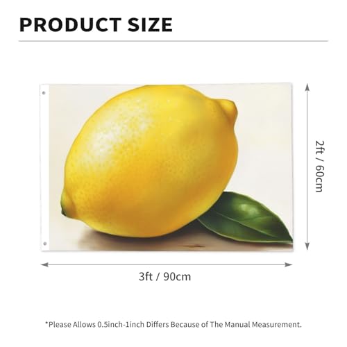 Lemon Flag 2 X 3 Ft Double Sided Vertical Garden Flag Seasonal Holiday Banner With Brass Grommets Photo Backdrop Yard Flag For Outdoor Indoor Home Decor - color: Lemon