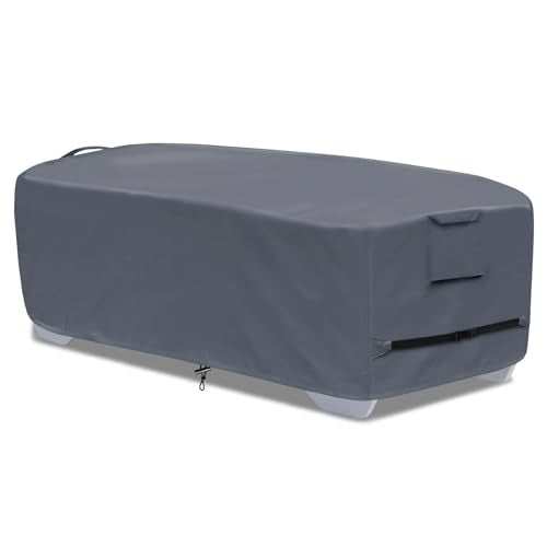 Outdoor Chaise Lounge Cover for 4-6 Stackable Patio Chaise Lounge Chairs, Waterproof, Durable Polyester Fabric 80 x 32 x 40 Inch Pool Lounge Chair Covers for Winter Storage (Grey) - color: Grey, size: Stackable (80"L x 32"W x 40"H)