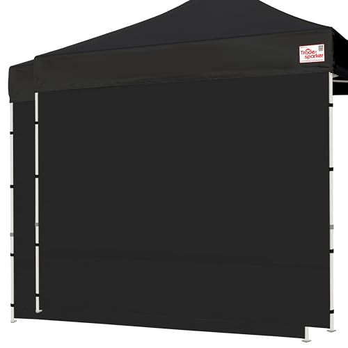Tradesparker 10x10 Pop Up Canopy Wall with Zipper, 86 inch Height Instant Canopy SunWall Tent Sidewalls for 10x10 Pop Up Tent,2 Pack Sidewall Only,Black - color: Black, size: 10FT*2