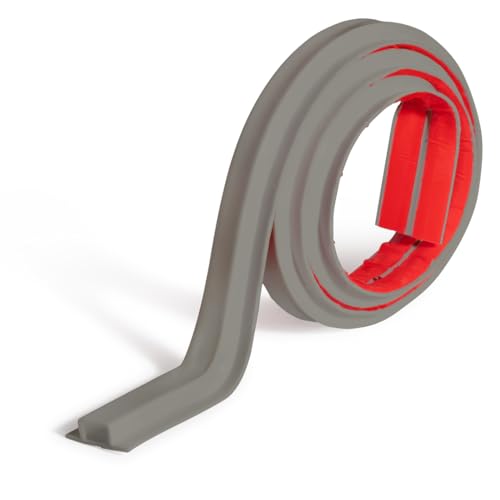 Rubber Bond TV Cord Hider Cable Protector - Strong Self Adhesive Wall Cord Cover Cable Hider - Low Profile Cable Management Wall Cord Concealer Cable Raceway - color: Grey, size: 8 Feet, style: 1-2 Cords