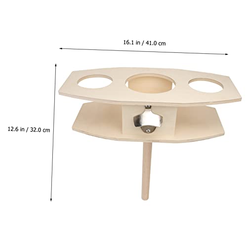 STOBAZA Detachable Wine Stake Natural Rack Outdoor Bar Shelves Beer Liquor Holder