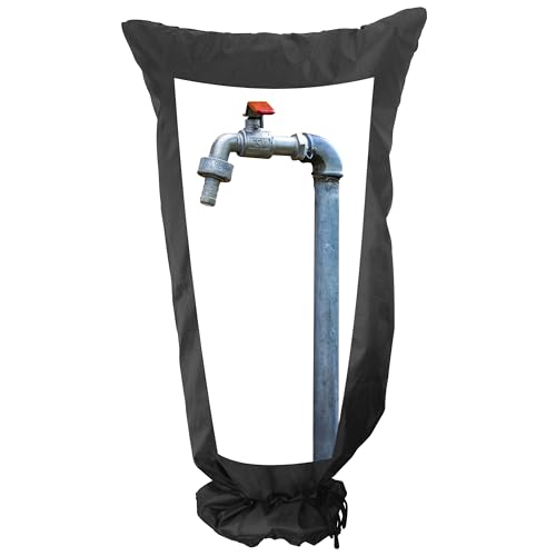 Gardzen XXL Outdoor Faucet Cover for Winter Freeze Protection, Pipe Covers for Winter, Long Faucet Socks 15" W x 28" H - size: 1-Pack 15" W x 28" H