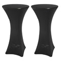 REDCAMP 24" Cocktail Table with Black Cover, 2 Pack Folding Round Bar Table Pub Table with Flip-Up Top for Parties Restaurant, 30" /45" Two Heights Adjustable - color: Black Cover Set, 2, size: 24" Round Table