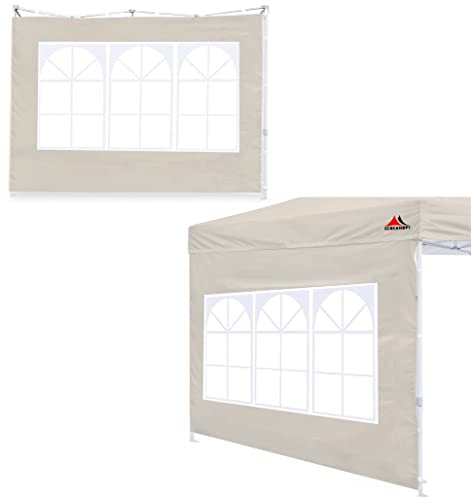 SCOCANOPY SideWall with Window for 10x10 Canopy Frame, 2 Pack SunWall Only,Beige - color: beige, size: 10X10