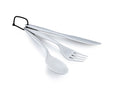 GSI Outdoors 3 Pc. Ring Cutlery Set- Eggshell, White - color: White