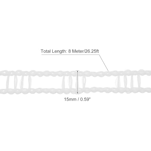 uxcell Portable Clothesline, 26.25ft Nylon Windproof Non-Slip Washing Line Rope for Courtyard Outdoor Travel Camping Laundry Drying, White - color: White, size: 26.25ft