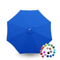 Formosa Covers - 9ft Market Patio Umbrella Replacement Canopy - 8 Ribs Top Canvas - 600D UV Protective and Water Resistant Umbrella Fabric - Premium Quality Replacement Canopy Cover ONLY (Royal Blue) - color: Royal Blue