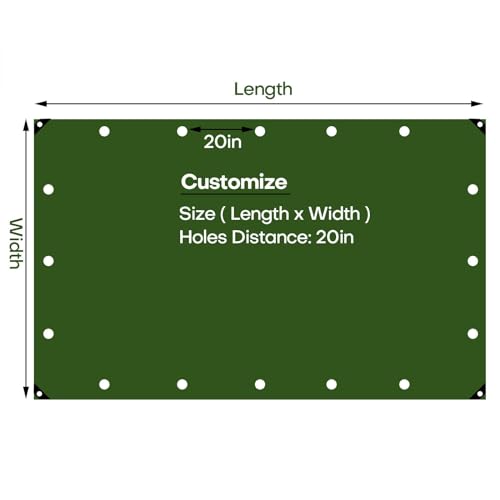 10 x 12ft Tarps Heavy Duty Thick Waterproof, Poly Canopy Army Green Tent Shelter Cover, 16 Oz Tarpaulin Shade, Rip and Tear Proof, UV Resistant Tarpaulin with Grommets and Reinforced Edges - color: Army Green, size: 10 x 12ft