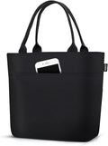 Aosbos Lunch Tote Bag, Insulated Lunch Box for Women, Leakproof Lunch Cooler Purse for Work, Black - color: A. Black