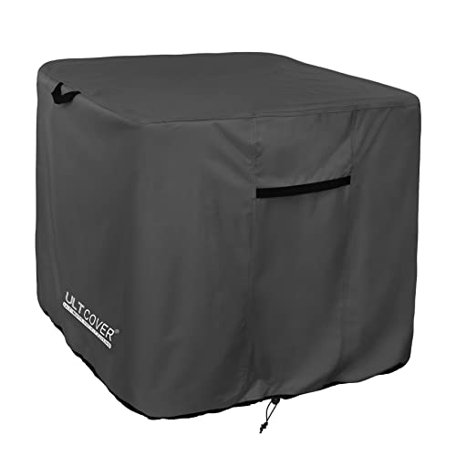 ULTCOVER Waterproof Square Air Conditioner Cover for Outside AC Units Size Upto 30W x 30D x 32H inch, Black - color: Black, size: 30x30x32 inch
