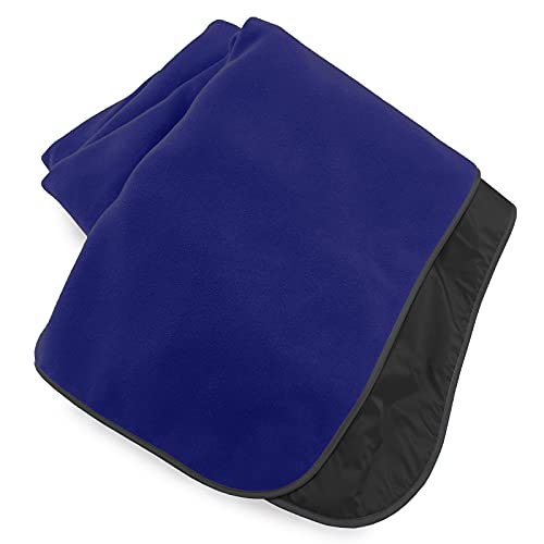 Mambe Extreme Weather Outdoor Blanket - FrenchNavy, Large - 100% Waterproof and Windproof, Soft Warm Polarfleece with Durable Nylon Shell, Use at Sporting Events, Camping, Picnics, Emergency Blanket - color: French Navy