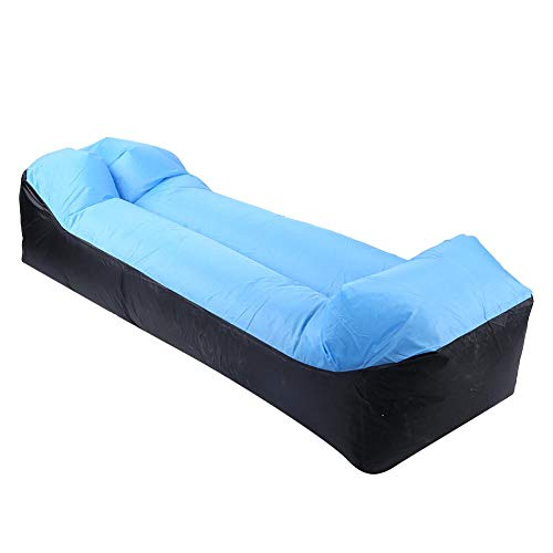 Keenso Air Bed, Oxford Cloth Camping Inflatable Sofa Outdoor Bag Ultralight Beach Camping Travel Sleeping Bag Air Bed Lounger Chair