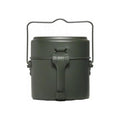 MIL-TEC German Style Gray Aluminum Mess Kit | Three-Part Portable Military Mess Tin with Clap Frame | Ideal for Camping, Hiking, Outdoor Cooking | Height: 6.5", Width: 4.25", Weight: ca. 16 oz.